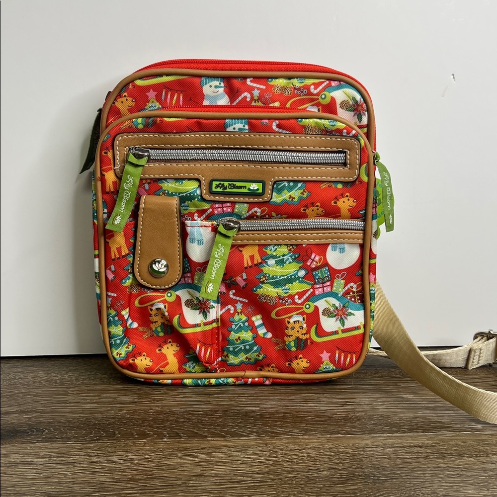 Lily Bloom “Gigi” Red Snowman Christmas Crossbody Bag | Eco-Friendly | NWT